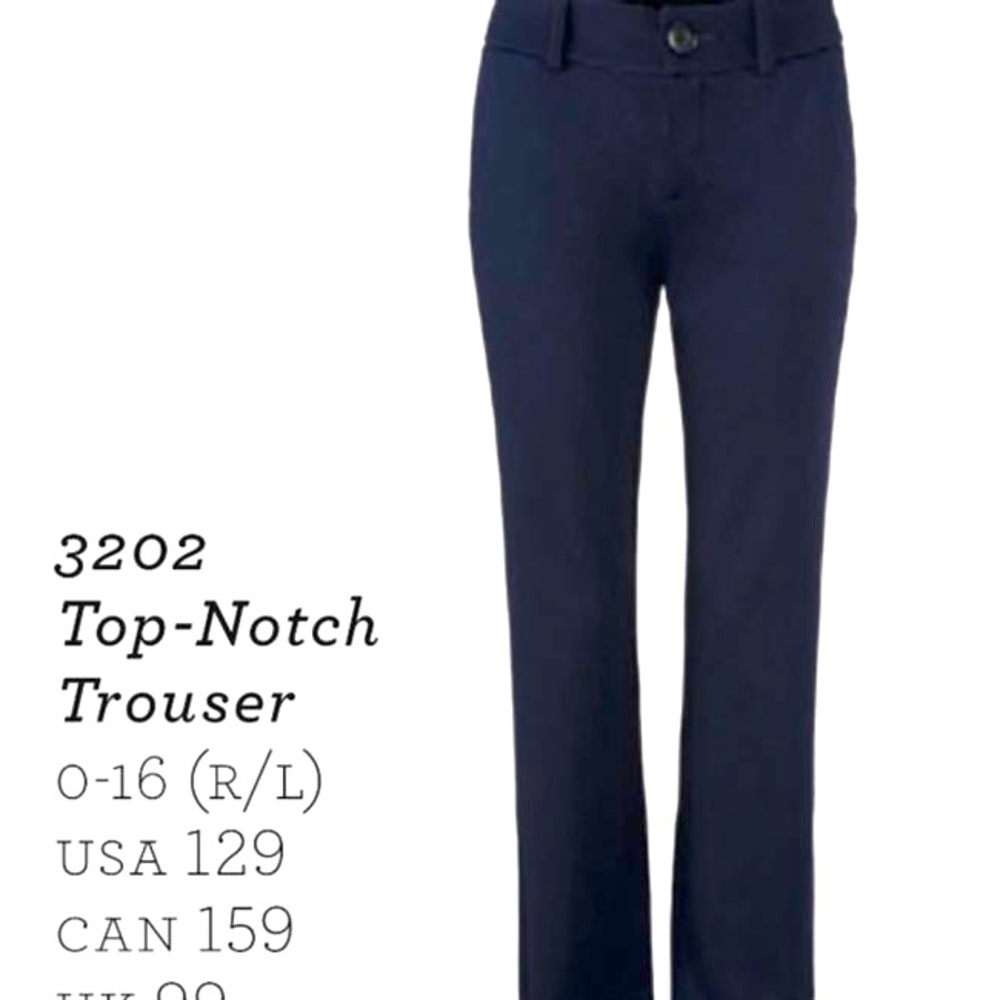 CAbi Top Notch Trouser SZ 8 Navy